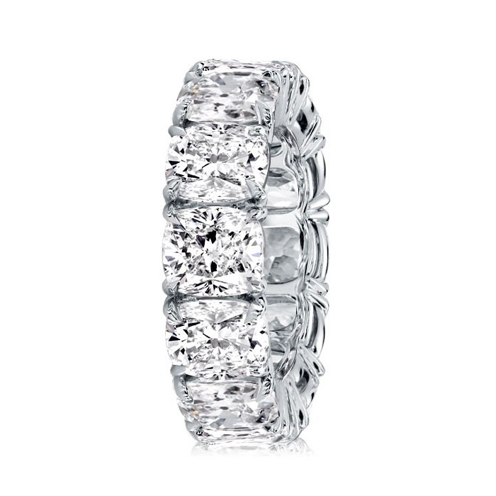 Italo Cushion Cut Eternity Band Affordable Wedding Ring