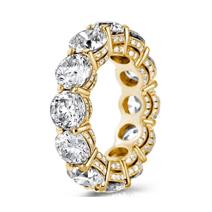 Italo Golden Round Eternity Wedding Band (7.95 CT. TW.)