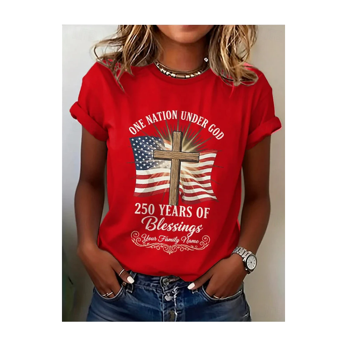 Women Text Letters Short Sleeve Tee T-shirt Crew Neck Printing Casual Graphic Tee Summer Top