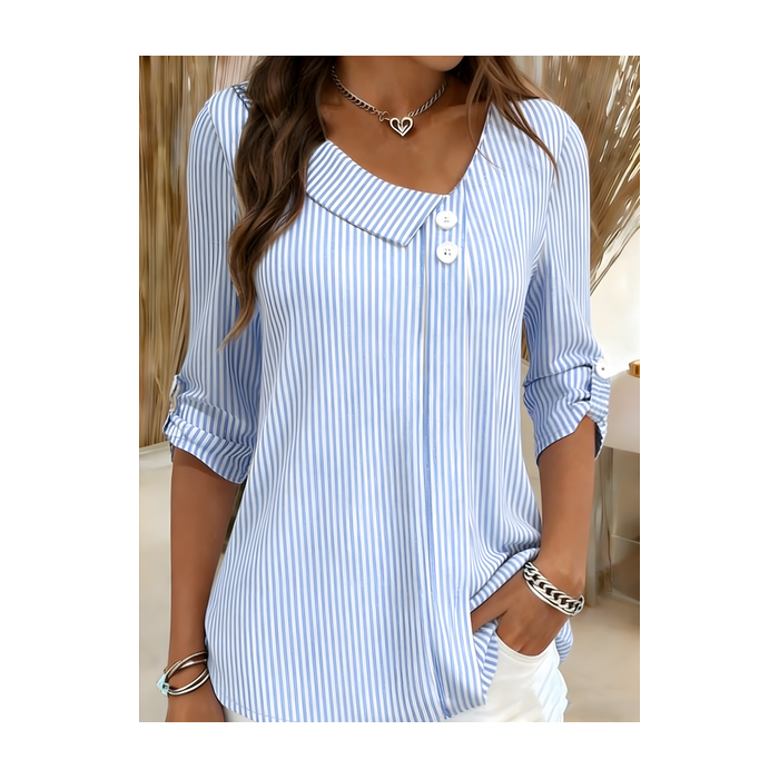 Women Striped Half Sleeve Tee T-shirt Casual Summer Top