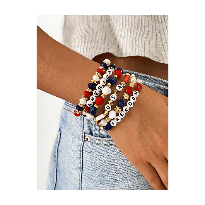 America 250 Freedom Heart Bracelet Stack