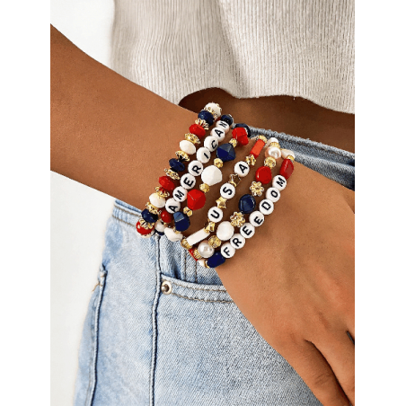 America 250 Freedom Heart Bracelet Stack