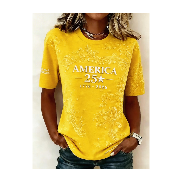 Women 3D Printing Short Sleeve Tee T-shirt Crew Neck Casual Summer Top