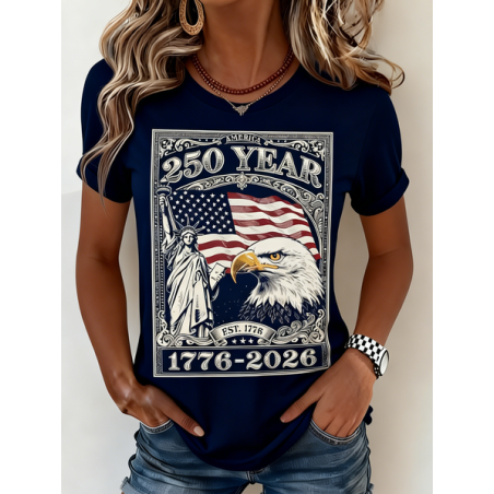 Women Text Letters Short Sleeve Tee T-shirt Crew Neck Casual Summer Top