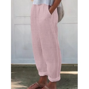 Women Plain Long Pants Casual Spring/Fall Trousers