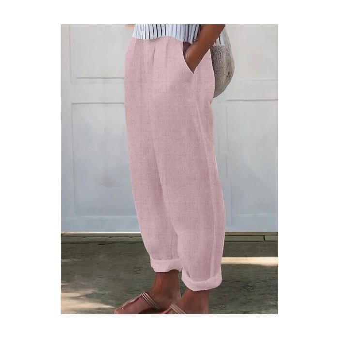 Women Plain Long Pants Casual Spring/Fall Trousers