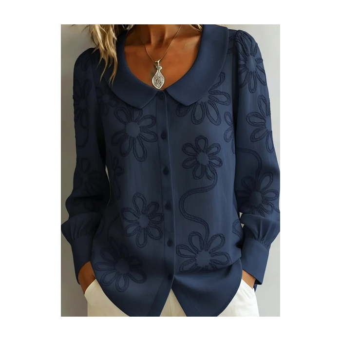 Women Floral Crew Neck Long Sleeve Shirt Casual Daily Spring/Fall Top