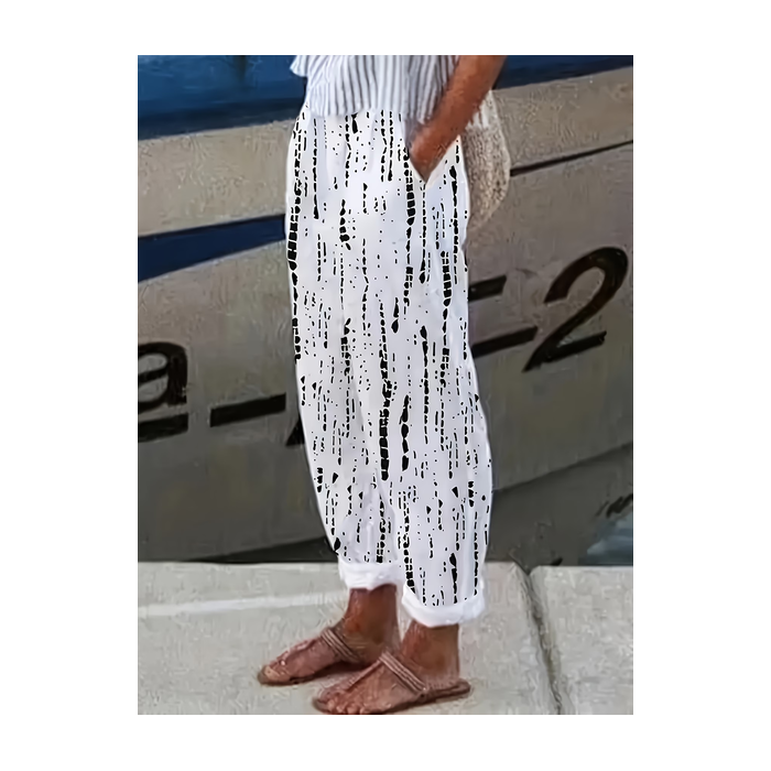 Women Striped Ankle Pants Pants Casual Spring/Fall Trousers