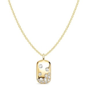 Italo Scattered Waterfall Round Cut Pendant Necklace For Women