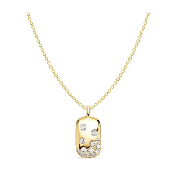 Italo Scattered Waterfall Round Cut Pendant Necklace For Women