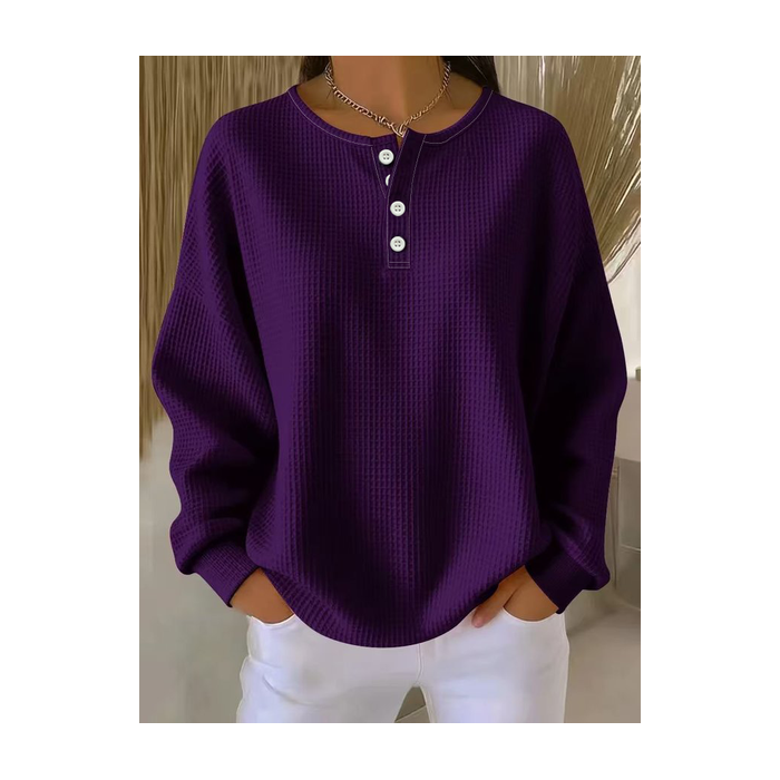 Women Plain Long Sleeve Tee T-shirt Crew Neck Casual Spring/Fall Top