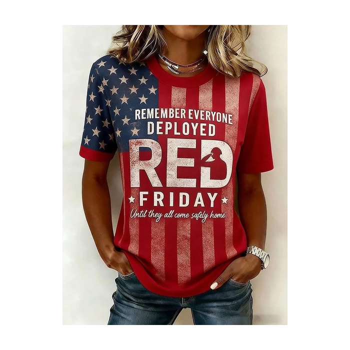 Women Text Letters Short Sleeve Tee T-shirt Crew Neck Printing Casual Graphic Tee Summer Top