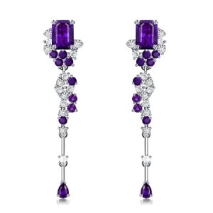 Italo Waterfall Amethyst Earrings Drop Earring For Women Bosphorus Vintage Earrings