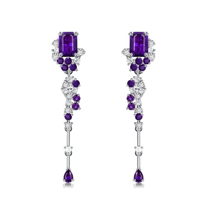 Italo Waterfall Amethyst Earrings Drop Earring For Women Bosphorus Vintage Earrings