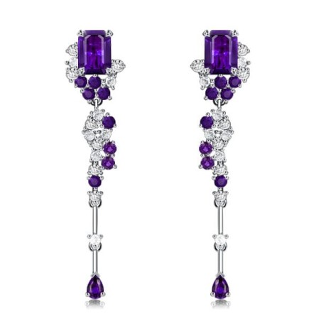 Italo Waterfall Amethyst Earrings Drop Earring For Women Bosphorus Vintage Earrings