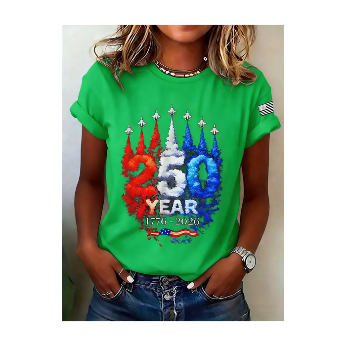 Women Striped Short Sleeve Tee T-shirt Crew Neck Casual Summer Top