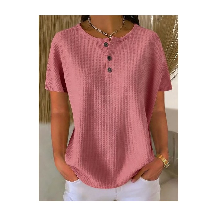 Women Plain Long Sleeve Tee T-shirt Vintage Spring/Fall Top