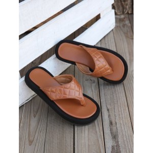 Women's New Outdoor Beach Slides Summer Platform Thong Sandals