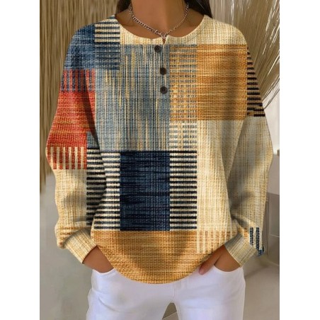 Women Christmas Crew Neck Casual Spring/Fall Long Sleeve Sweatshirt