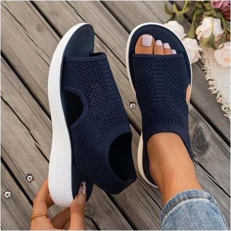 Casual Plain Summer Mesh Fabric Sandal