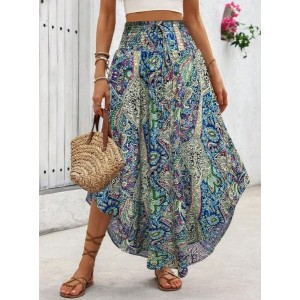 Women Casual Striped Flowy Skirt Spring/Fall Skirt