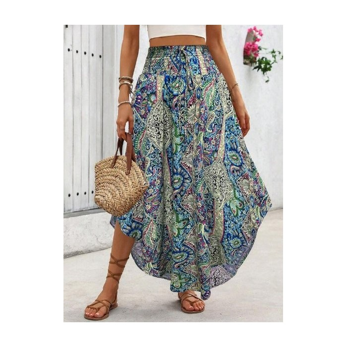 Women Casual Striped Flowy Skirt Spring/Fall Skirt