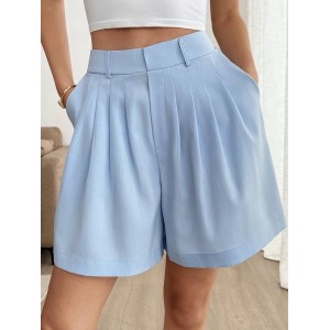 Women Plain Fifth Pants Straight Pants Casual Summer Shorts