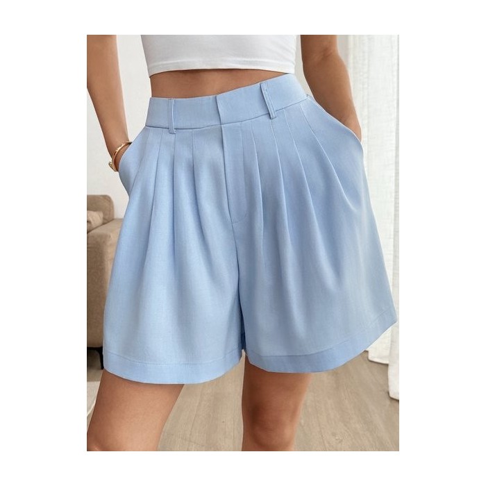 Women Plain Fifth Pants Straight Pants Casual Summer Shorts