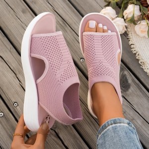 Casual Plain Summer Mesh Fabric Sandal