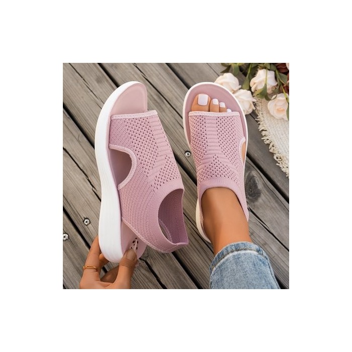 Casual Plain Summer Mesh Fabric Sandal