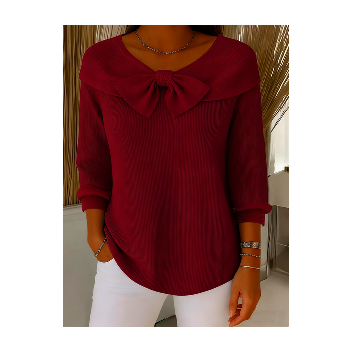 Plain Simple Crew Neck Loose Knit Top