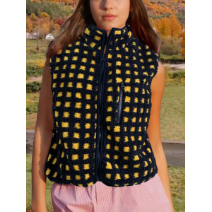 Polyester Cotton Street Mock Neck Regular Fit Vest