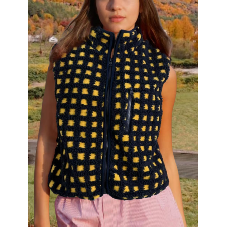 Polyester Cotton Street Mock Neck Regular Fit Vest