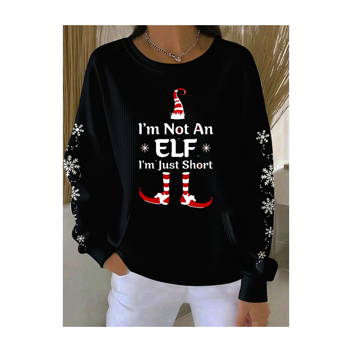 Women Christmas Crew Neck Printing Casual Spring/Fall Long Sleeve Sweatshirt