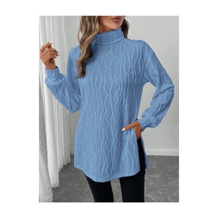 Women Plain Long Sleeve Tee T-shirt Crew Neck Casual Spring/Fall Top