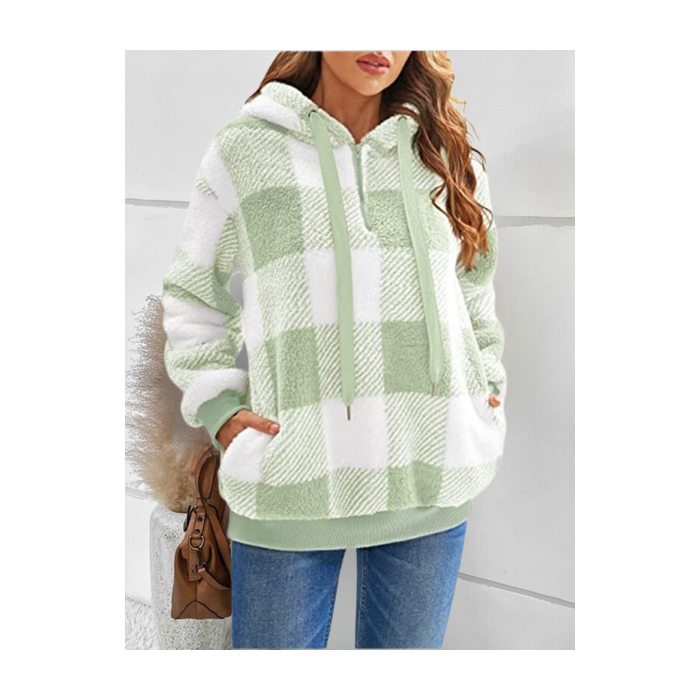 Women Color Block Hoodie Printing Vintage Spring/Fall Long Sleeve Sweatshirt