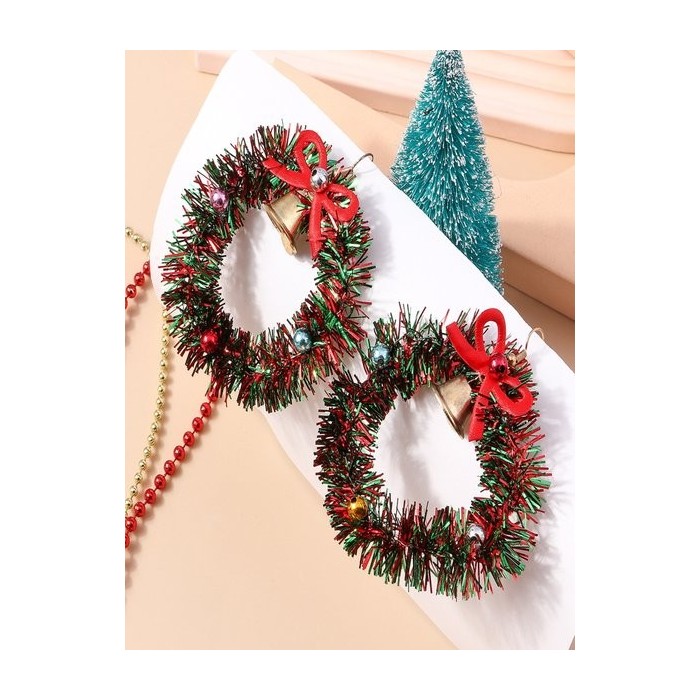 Christmas Colorful Diy Jewelry Christmas Tree Bell Elk Earrings Personality Felt Earrings