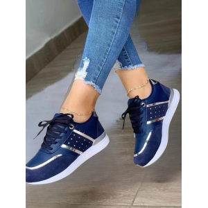 Color Block Urban Mesh Fabric All Season Shallow Shoes