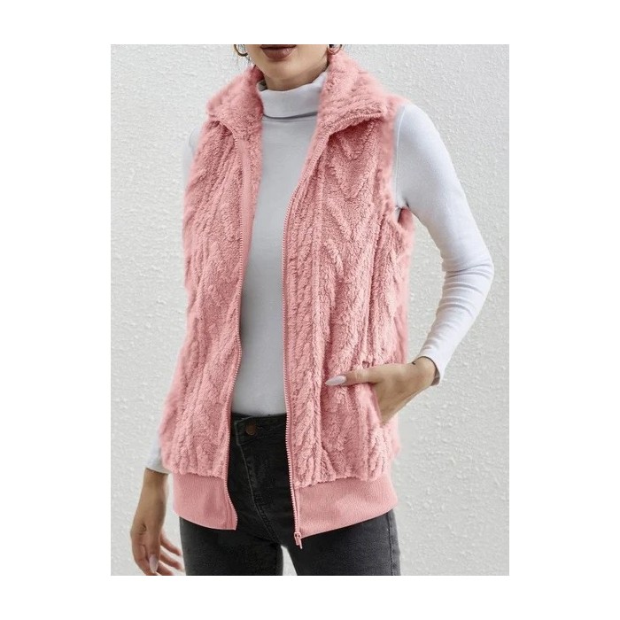 Polyester Cotton Stand Collar Elegant Vest