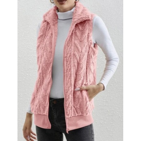 Polyester Cotton Stand Collar Elegant Vest