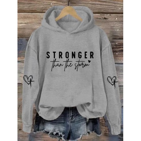 Women's Text Letters Spring/Fall Long Sleeve Casual Daily Hoodie