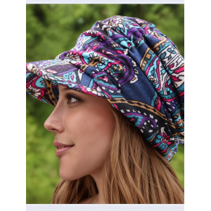 Plush New Ethnic Style Floral Hat Women's Korean Style Soft Brim Cap Spring Autumn Winter Cloth Hat Baseball Cap