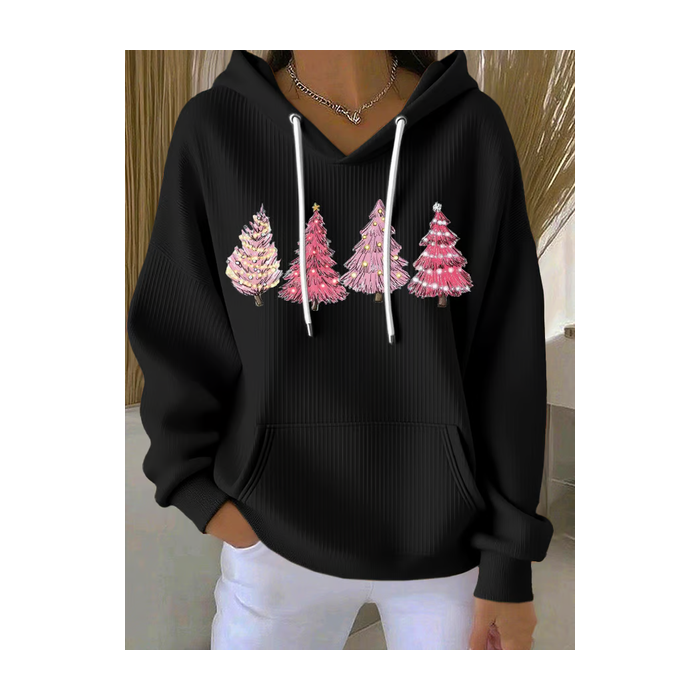 Women Christmas Spring/Fall Printing Long Sleeve Casual Holiday Hoodie