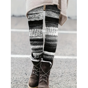 Women Multicolor Block Casual All Season Printing Long Leggings