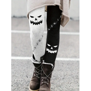 Women Halloween (pumpkin) Casual All Season Printing Long Leggings