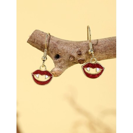 Halloween Earrings Horror Funny Skull Spider Pumpkin Ghost Black Cat Earrings Real Gold Electroplated Jewelry Earrings