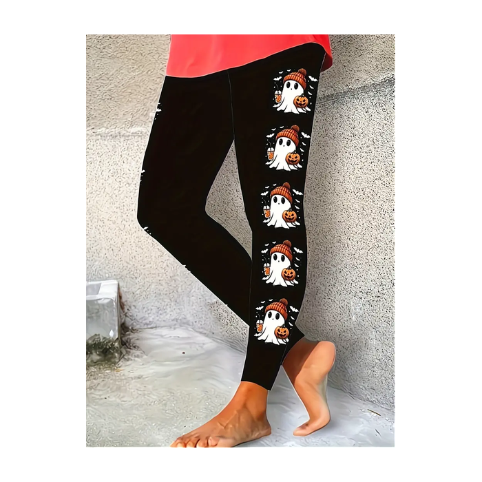 Women Halloween Casual All Season Printing Long Leggings