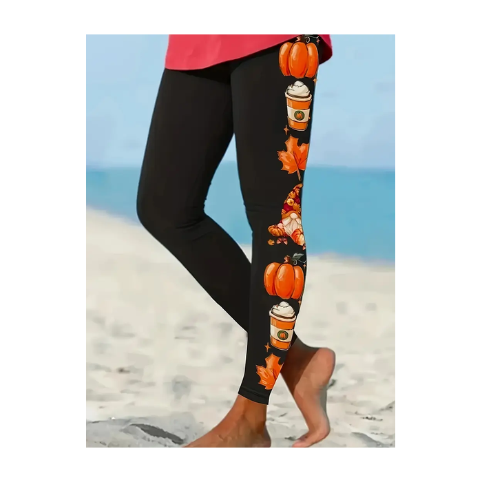 Women Halloween Casual All Season Printing Long Leggings