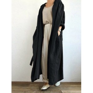 Women Plain Spring/Fall Cover-up Vintage Split Joint Lightweight Cardigan