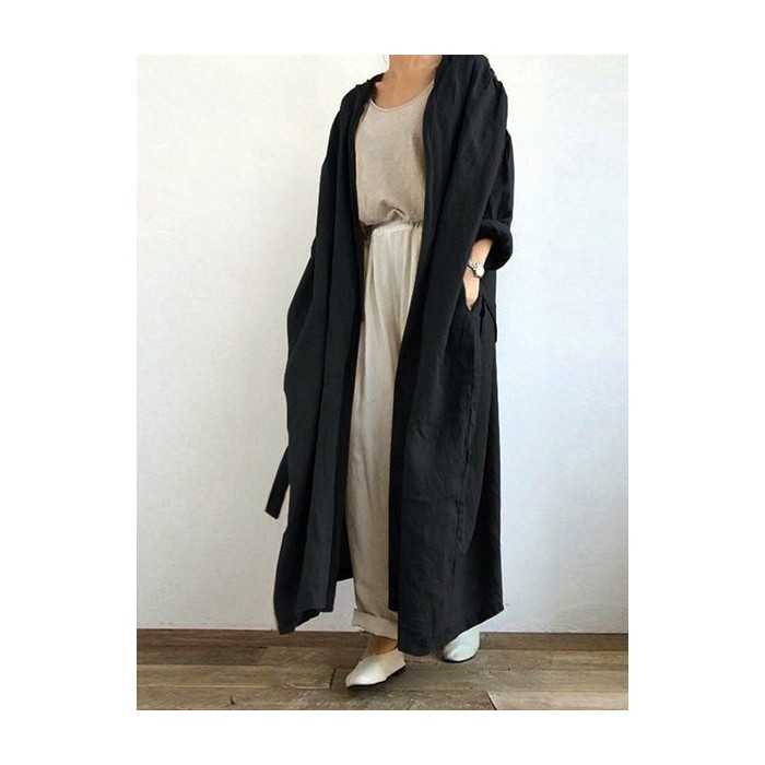 Women Plain Spring/Fall Cover-up Vintage Split Joint Lightweight Cardigan